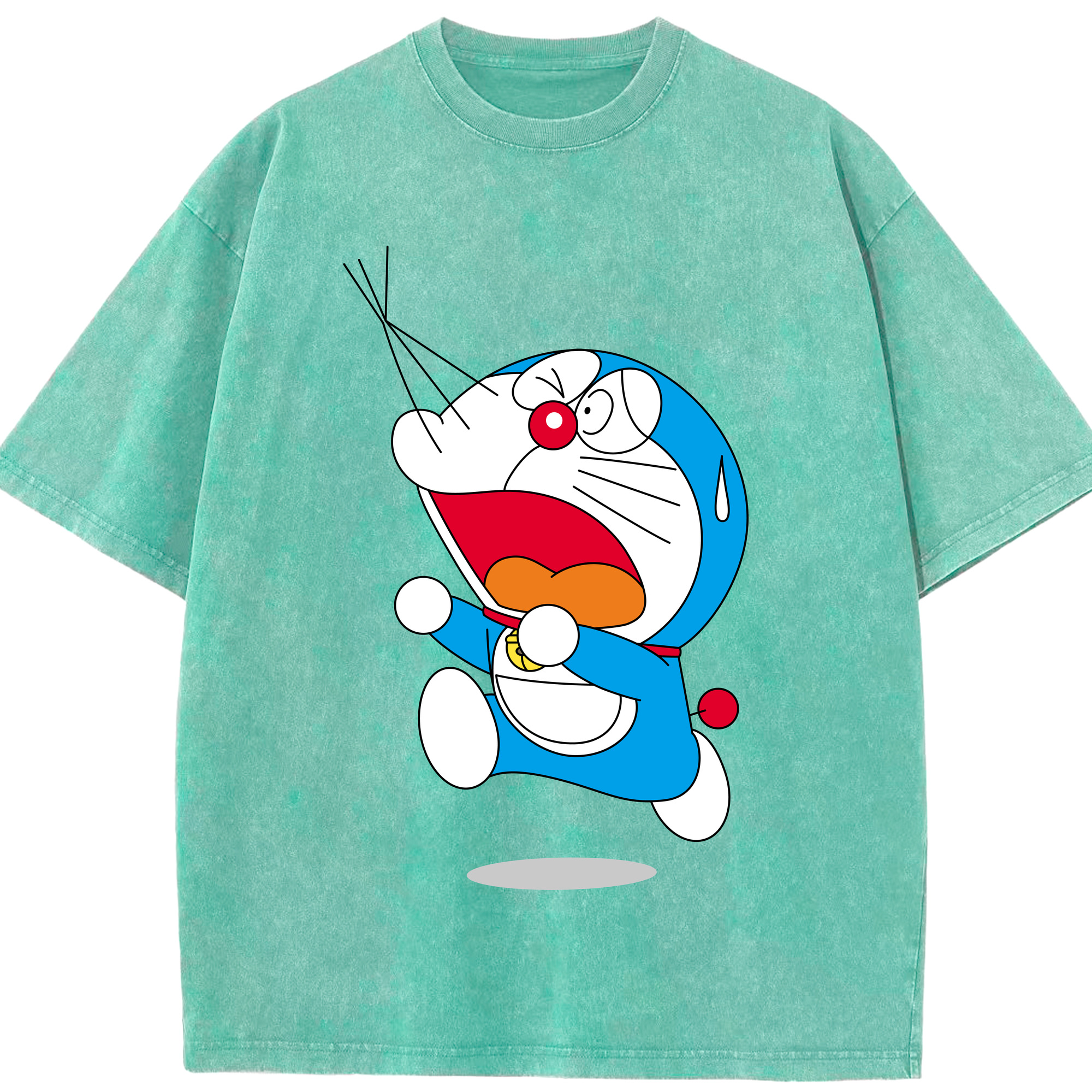 （画像用） ドラえもん Doraemon 綿100% ヴィンテージ風 半袖Tシャツ（フロントプリント）